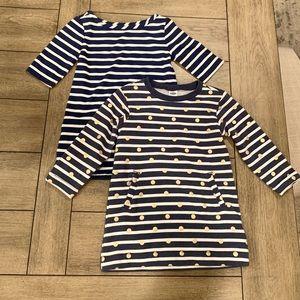 Old navy dresses, navy and white, 12-18 months